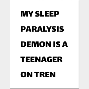 My sleep paralysis demon is a teenager on Tren Posters and Art